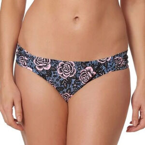 Pink Envelope Shirred Hipster Bikini Bottoms
